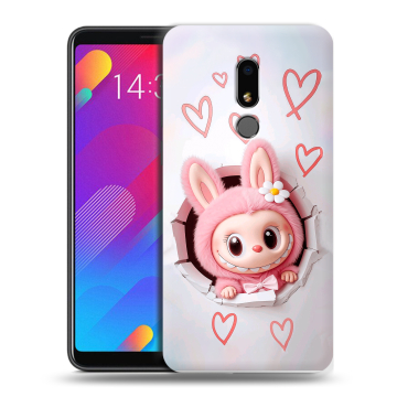 Пластиковый чехол на Meizu M8 Lite с принтом Labubu Лабубу Пластиковый чехол на Meizu M8 Lite с принтом Labubu Лабубу