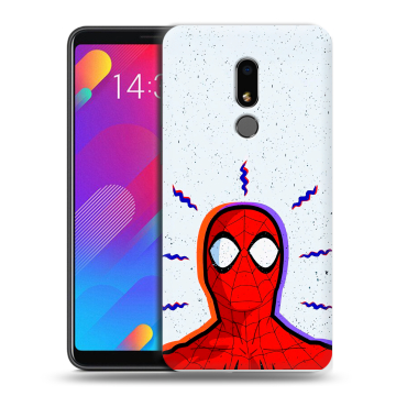 Пластиковый чехол на Meizu M8 Lite с принтом Spiderman Человек паук