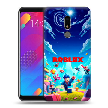 Пластиковый чехол на Meizu M8 Lite с принтом Roblox Роблокс