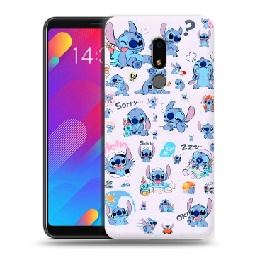 Пластиковый чехол на Meizu M8 Lite с принтом Лило и Стич Пластиковый чехол на Meizu M8 Lite с принтом Лило и Стич