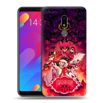 Пластиковый чехол на Meizu M8 Lite с принтом Hazbin Hotel Отель Хазбин