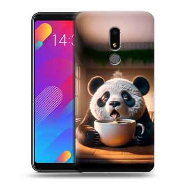 Пластиковый чехол на Meizu M8 Lite с принтом смешная панда
