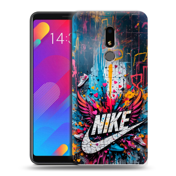 Пластиковый чехол на Meizu M8 Lite с принтом Nike Найк