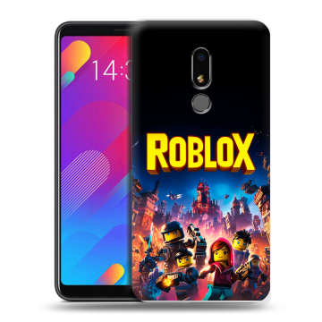 Пластиковый чехол на Meizu M8 Lite с принтом Roblox Роблокс