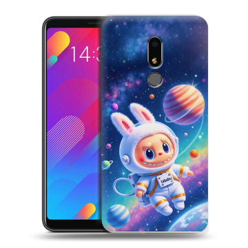 Пластиковый чехол на Meizu M8 Lite с принтом Labubu Лабубу