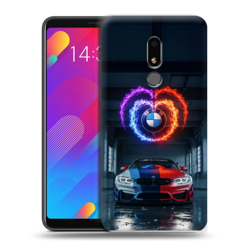 Пластиковый чехол на Meizu M8 Lite с принтом BMW БМВ