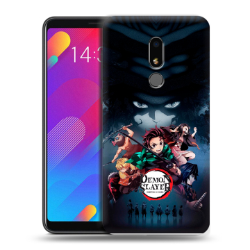 Пластиковый чехол на Meizu M8 Lite с принтом Demon Slayer Клинок рассекающий демонов