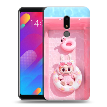 Пластиковый чехол на Meizu M8 Lite с принтом Labubu Лабубу