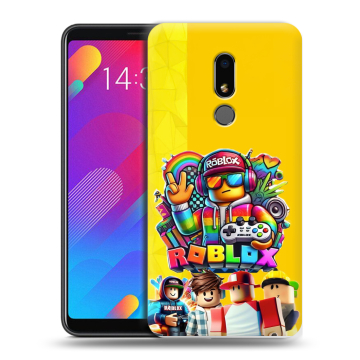 Пластиковый чехол на Meizu M8 Lite с принтом Roblox Роблокс Пластиковый чехол на Meizu M8 Lite с принтом Roblox Роблокс
