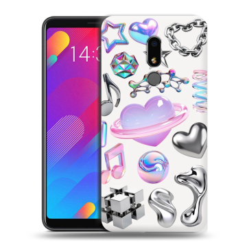 Пластиковый чехол на Meizu M8 Lite с принтом Y2K
