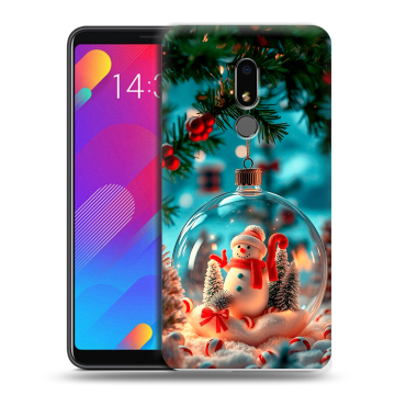 Пластиковый чехол на Meizu M8 Lite с принтом Новый год