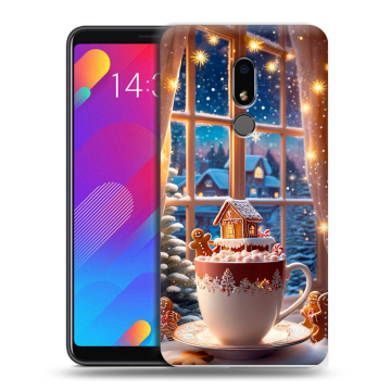 Пластиковый чехол на Meizu M8 Lite с принтом Новый год