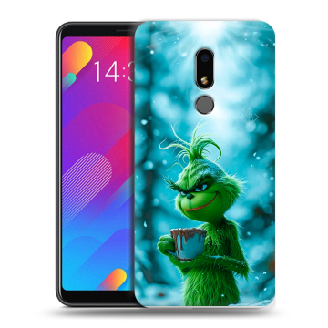 Пластиковый чехол на Meizu M8 Lite с принтом Новый год гринч