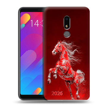 Пластиковый чехол на Meizu M8 Lite с принтом Новый год
