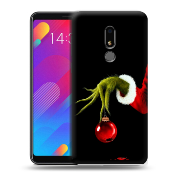 Пластиковый чехол на Meizu M8 Lite с принтом Новый год Гринч