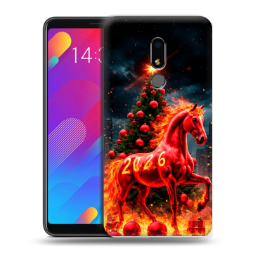 Пластиковый чехол на Meizu M8 Lite с принтом Новый год