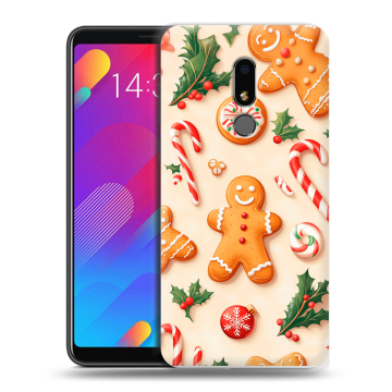 Пластиковый чехол на Meizu M8 Lite с принтом Новый год