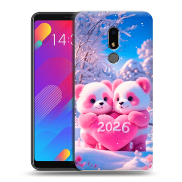 Пластиковый чехол на Meizu M8 Lite с принтом Новый год