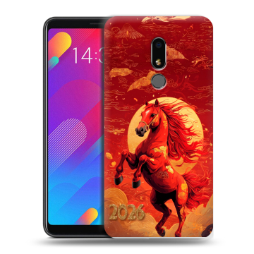 Пластиковый чехол на Meizu M8 Lite с принтом Новый год