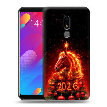 Пластиковый чехол на Meizu M8 Lite с принтом Новый год