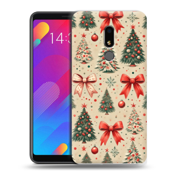 Пластиковый чехол на Meizu M8 Lite с принтом Новый год