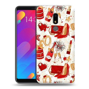 Пластиковый чехол на Meizu M8 Lite с принтом Новый год