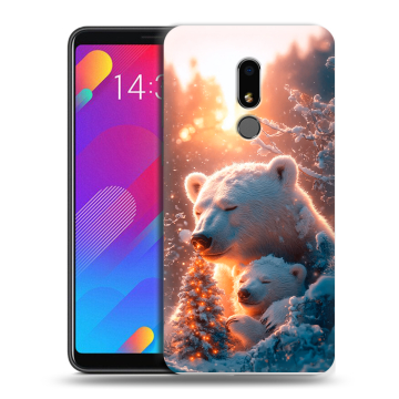 Пластиковый чехол на Meizu M8 Lite с принтом Новый год