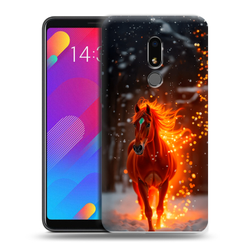 Пластиковый чехол на Meizu M8 Lite с принтом Новый год