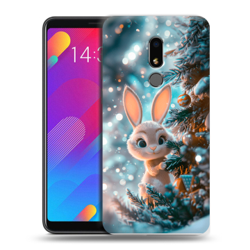 Пластиковый чехол на Meizu M8 Lite с принтом Новый год