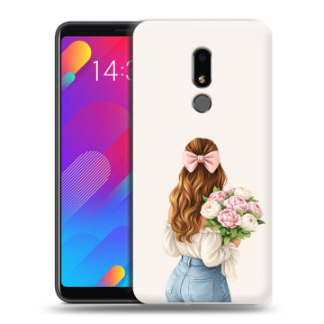 Пластиковый чехол на Meizu M8 Lite с принтом женский