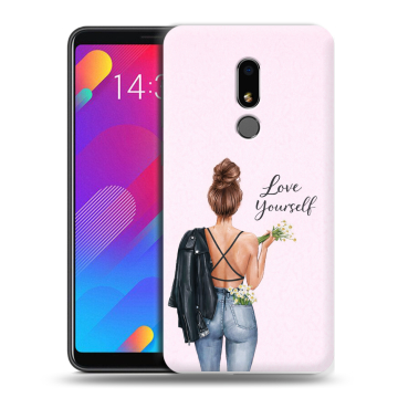 Пластиковый чехол на Meizu M8 Lite с принтом женский