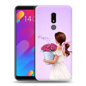 Пластиковый чехол на Meizu M8 Lite с принтом женский