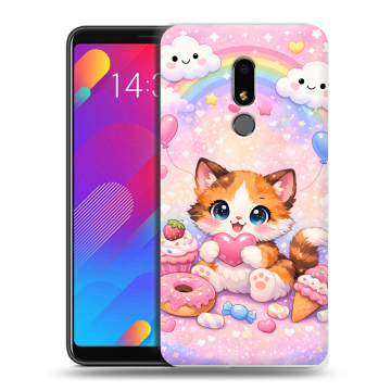 Пластиковый чехол на Meizu M8 Lite с принтом для девочек