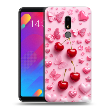 Пластиковый чехол на Meizu M8 Lite с принтом для девочек