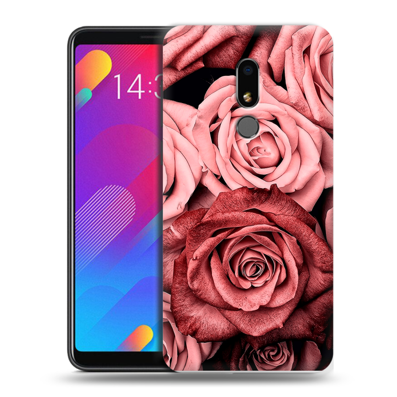 Пластиковый чехол на Meizu M8 Lite с принтом Цветы розы Пластиковый чехол на Meizu M8 Lite с принтом Цветы розы