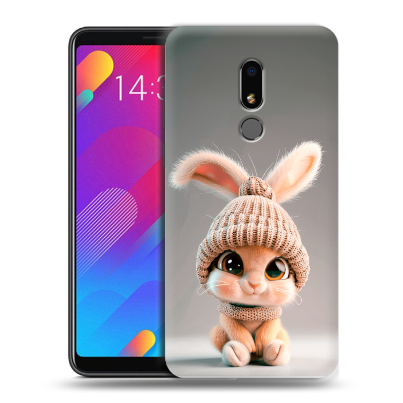 Пластиковый чехол на Meizu M8 Lite с принтом Кролик Пластиковый чехол на Meizu M8 Lite с принтом Кролик