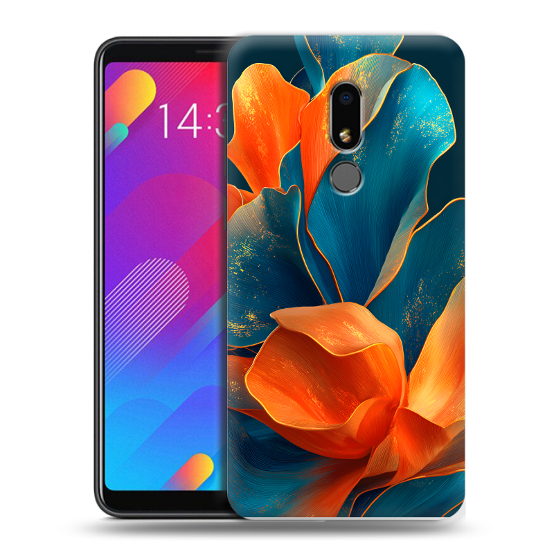 Пластиковый чехол на Meizu M8 Lite с принтом Цветы Пластиковый чехол на Meizu M8 Lite с принтом Цветы