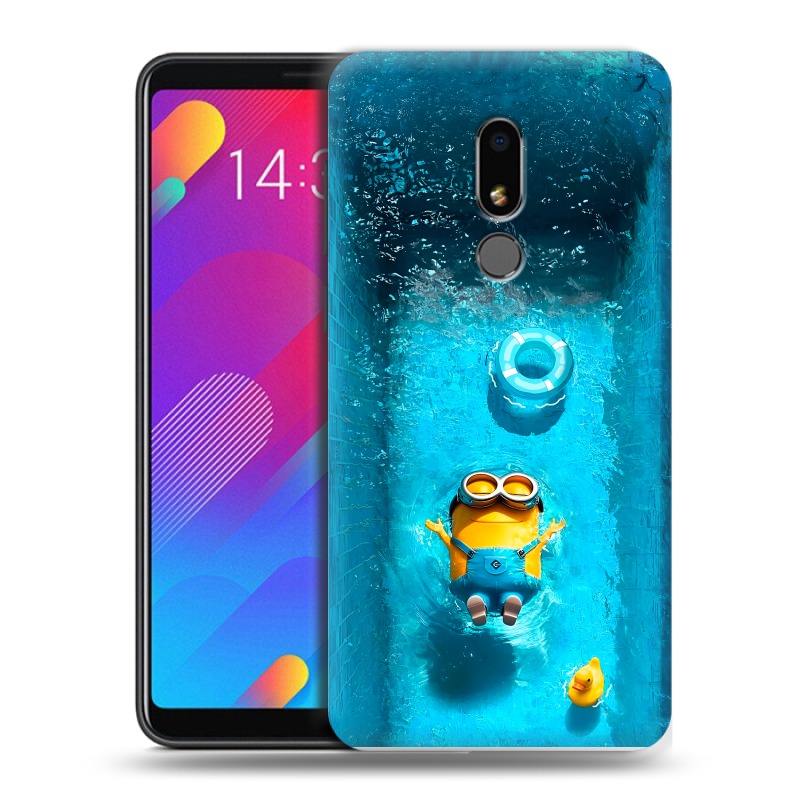 Пластиковый чехол на Meizu M8 Lite с принтом Миньоны Пластиковый чехол на Meizu M8 Lite с принтом Миньоны
