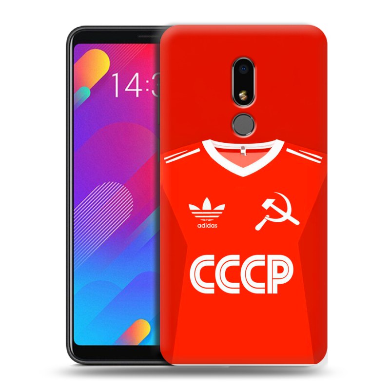 Пластиковый чехол на Meizu M8 Lite с принтом Флаг Герб СССР Пластиковый чехол на Meizu M8 Lite с принтом Флаг Герб СССР