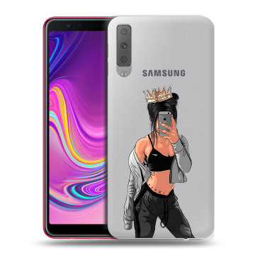 Силиконовый противоударный чехол на Samsung Galaxy A7 (2018) с принтом Женские принты