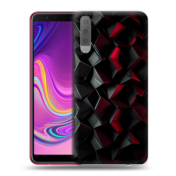 Силиконовый противоударный чехол на Samsung Galaxy A7 (2018) с принтом Абстракция Силиконовый противоударный чехол на Samsung Galaxy A7 (2018) с принтом Абстракция