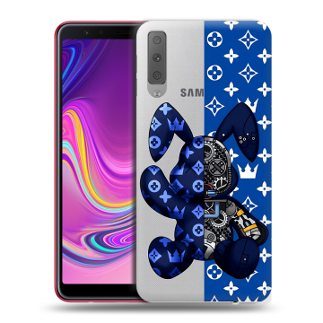 Силиконовый противоударный чехол на Samsung Galaxy A7 (2018) с принтом Луи робот Силиконовый противоударный чехол на Samsung Galaxy A7 (2018) с принтом Луи робот