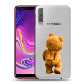 Силиконовый противоударный чехол на Samsung Galaxy A7 (2018) с принтом Медведь Силиконовый противоударный чехол на Samsung Galaxy A7 (2018) с принтом Медведь