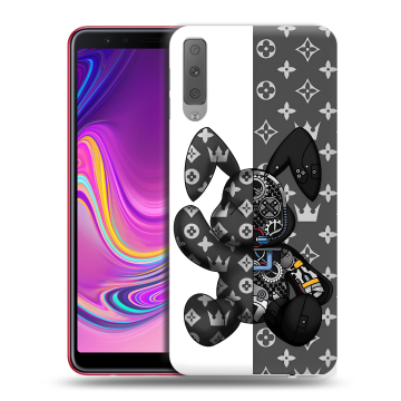 Силиконовый противоударный чехол на Samsung Galaxy A7 (2018) с принтом Луи робот Силиконовый противоударный чехол на Samsung Galaxy A7 (2018) с принтом Луи робот