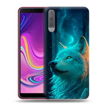 Силиконовый противоударный чехол на Samsung Galaxy A7 (2018) с принтом бабочки саккура Силиконовый противоударный чехол на Samsung Galaxy A7 (2018) с принтом бабочки саккура