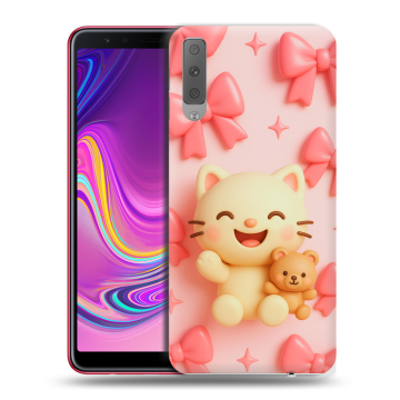 Силиконовый противоударный чехол на Samsung Galaxy A7 (2018) с принтом для девочек Силиконовый противоударный чехол на Samsung Galaxy A7 (2018) с принтом для девочек