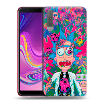 Силиконовый противоударный чехол на Samsung Galaxy A7 (2018) с принтом Рик и Морти Rick Morty Силиконовый противоударный чехол на Samsung Galaxy A7 (2018) с принтом Рик и Морти Rick Morty