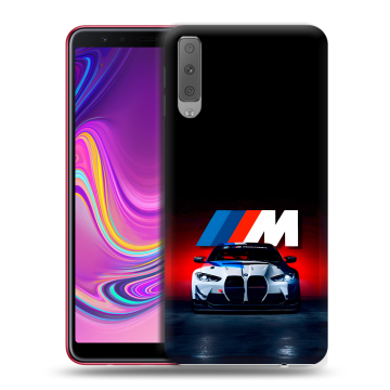 Силиконовый противоударный чехол на Samsung Galaxy A7 (2018) с принтом БМВ BMW Силиконовый противоударный чехол на Samsung Galaxy A7 (2018) с принтом БМВ BMW