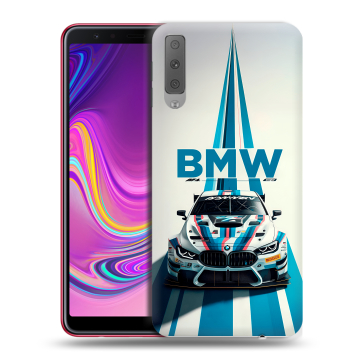Силиконовый противоударный чехол на Samsung Galaxy A7 (2018) с принтом БМВ BMW Силиконовый противоударный чехол на Samsung Galaxy A7 (2018) с принтом БМВ BMW