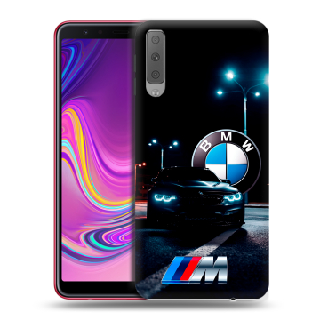 Силиконовый противоударный чехол на Samsung Galaxy A7 (2018) с принтом БМВ BMW Силиконовый противоударный чехол на Samsung Galaxy A7 (2018) с принтом БМВ BMW